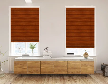 Golden oak faux wood blinds product image