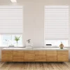 white faux wood blinds product image