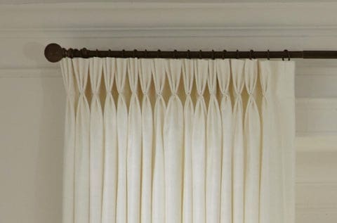 Pinch pleat drapery