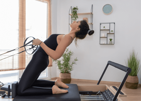 Girl working out in a Home Gym