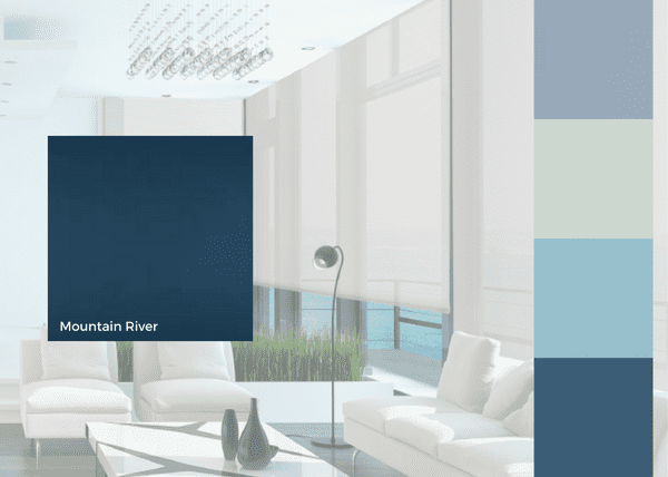 Blue color palette 2022 for home decor