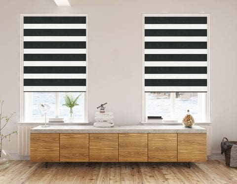black and white zebra shades product picture