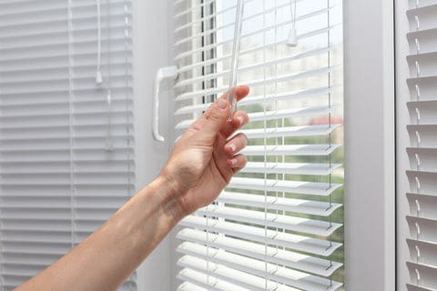 Venetian blinds with slacks that you can open and close for more lights or more privacy