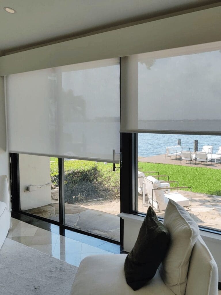 Solar shades for sliding glass doors