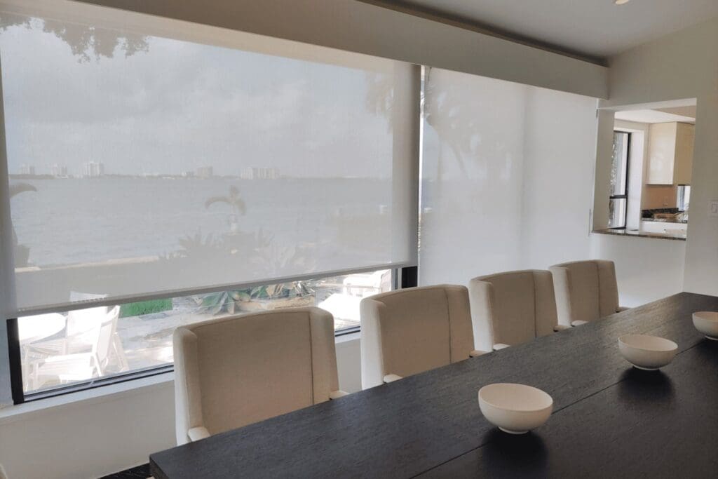 Energy saving blinds in living room